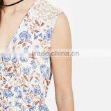 Dresses In Casual Dresses Deep V-Neck With Sexy Lace Printing Flower Unique Fashion Dresses thumbnail-3