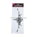 Paper Removable Waterproof Temporary Sternum Tattoo Sticker Body Art Black Flower Pattern Custom Temporary Tattoos thumbnail-1