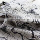 Map Pattern Fabrics Linen Cotton Fabrics for Household Decorations thumbnail-2
