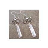 OEM & ODM Unique Design Large Sterling Silver Gemstone Earrings With Zircon for Girl thumbnail-1