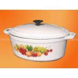 Cast Iron Enameled Oval Casseroles thumbnail-3