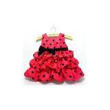 A053 Girls Kids Toddlers Princess Party Polka Dot Dress Cute Layer Skirt S2-7Y thumbnail-2