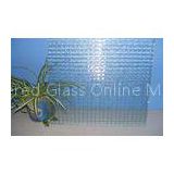 Wire Pattern Decorative Glass Panels Heat Resistance For Showcase