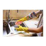Long Cleaning Latex Gloves , five - finger sponge scouring pad