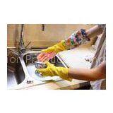 Long Cleaning Latex Gloves , Five - Finger Sponge Scouring Pad thumbnail-1