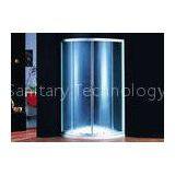 Bathroom Curved Corner Shower Enclosure 700 x 700 Chrome Frame PVC Water Seal thumbnail-1