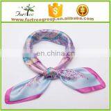 Ladies' Custom Logo Satin Bandana Women's Stylish Scarf for Adults Promotional Customized Imitated Silk Bandana thumbnail-4
