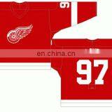 Embroidered Custom Name/Number Detroit Red Wings Team Hockey Uniform thumbnail-1