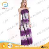 Wholesale Professional Design Purple White off Shoulder Tall Tube Women Sexy Dress With Side Slip thumbnail-2