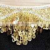 Y-2054 American hot sale full sequins belly dance hip scarf