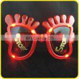 High Quality Cool Foot Shape Flashing Sunglasses for Halloween