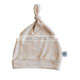 Ribbed Fabric Newborn Baby Knotted Winter Hat thumbnail-5