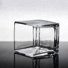 Wholesale Square Transparent Glass Candlestick, Candle Cup, Glass Square Jar, Candle Container, Home Decoration thumbnail-5