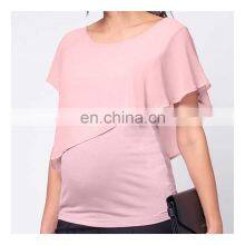 Amazon 2020 New Women's Beach Dresses And Tops Top Quality Women's Pregnant Crop Top Tee thumbnail-4
