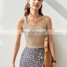 Women Hollow Out Cashmere Cardigan Tank Top Vest Twinset thumbnail-5