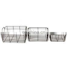 K&B Hot Sale Cheap Modern Style Middle Metal Black Decorative Storage Basket thumbnail-3
