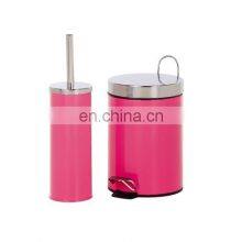 Bathroom Accessories Set Black Custom Color Small Metal Pedal Bin and Toilet Brush With Holder Sets thumbnail-3