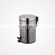 3L/5L/12L Metal Simple Pedal Bin Bathroom Household Trash Bin Stainless Steel Trash Can thumbnail-1