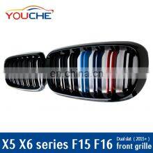 F15 F16 ABS Gloss M Color Car Auto Front Bumper Mesh Grille for BMW X Series X5 X6 2015+ thumbnail-5
