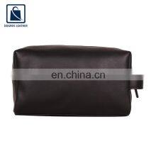 Matching Stitching Anthracite Fitting Zipper Closure Type Unisex Genuine Leather Toiletry Bag thumbnail-4