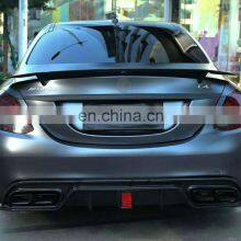 Auto Parts Carbon Fiber Hood Spoiler Rear Wing And Rear Spoiler Kit For Mercedes-Benz C-Class W205 RT Style thumbnail-4