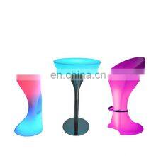 Party LED Table Portable Bar for Wedding RGB and White Light Portable Charging Table Club Tables and Chairs
