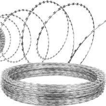 Dicke Rasierdrahtplatte mit drei Spiralen, umweltfreundliches Stacheldrahtgitter für Gefängnisse, geschweißtes Rasierdrahtgitter mit Spikes thumbnail-4