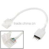 LED Strip Light Connector One End 4pin Male Connector, Other End New Type 10mm RGB