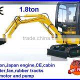 1.8ton Mini Excavators With Japan Yanmar Engine,hammer,tilt Bucket,CE Prove