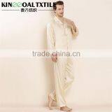 100% Silk Solid Color Pajama Set Men's Long Lightweight thumbnail-1