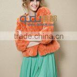 QD21769 Cute Sheared Rex Rabbit Fur Jacket From China thumbnail-3