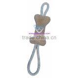 Suede Jute Bone With Both Side Rope Handle thumbnail-1