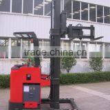 China Supplier1 Ton Battery Powered Stand- on 3000mm Lifting Height 3-way Pallet Stacker With CE thumbnail-1