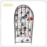 Fancy Unique Metal Wine Bottle Holder Decorative Wall Mounted Wine Rack thumbnail-1