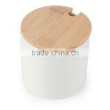 Ceramic Canister With Bamboo Lid thumbnail-1