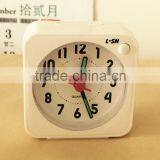 quality pretty mini silent retailer analog snooze light ce travel alarm clock