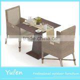Modern Two Seater Table and Chair Rattan Dining Set