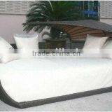 Cast Aluminum Rattan Chaise Lounge Sofa Bed