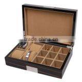 lacquer wooden watch box lined with velvet