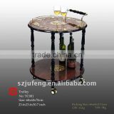 Wooden new design service trolley wholesale
