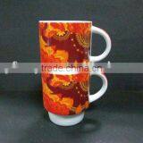 YF28009 Red Stackable Ceramic Mug Wholesale