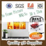 New Material PET 1.5mm No Frame Picture Spider-man changing effect 3d picture / poster advertising