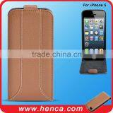 for IPhone 5 Brown Color Real Leather Flip Case thumbnail-1