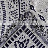 Gobelin Black and White Squares and Tapestry Throw Blanket thumbnail-5