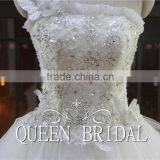 Latest Style One Shoulder Sleeveless Flower Embroidery Beaded Dresses For Wedding thumbnail-5