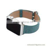 Green Watch Band Genuine Leather Strap Wrist Band Replacement for Apple IWatch 38 42mm thumbnail-6