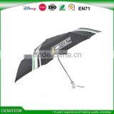 2016 High Quality 21"*8K Light Frame Aluminium 3 Folding Black Promotion Umbrella