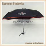 21"*8k black 3 fold auto umbrella with logo printed,folded umbrella                        
                                                Quality Choice