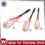 Silicone Egg Whisk With Plastic Handle