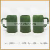 Green Color Ceramic Beer Steins Beer Mug